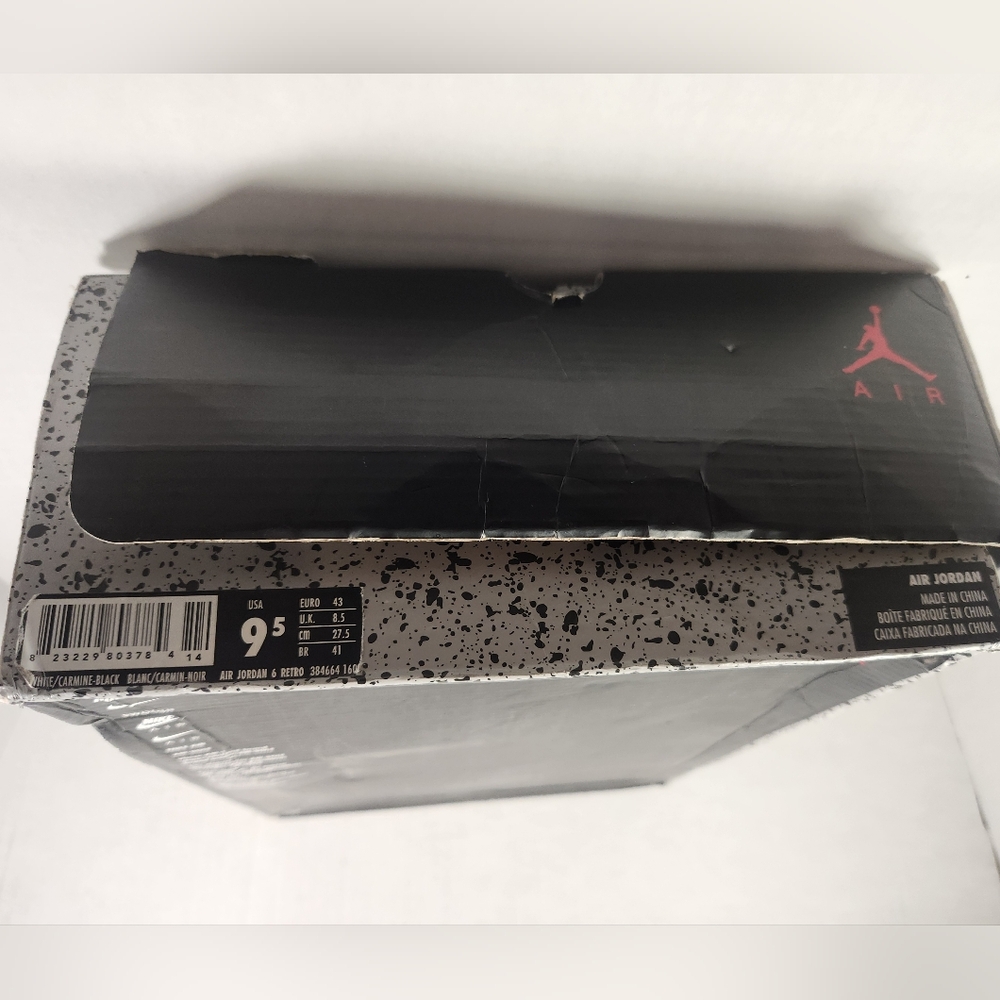 Men's Air Jordan Retro 6 Carmine Sneakers - Picture 9 of 9